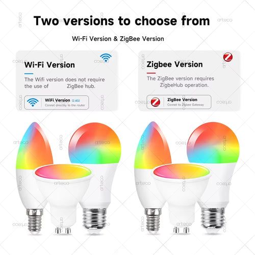 Smart RGB WiFi Bulb – Compatible Alexa & Google